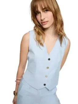 Morgan De Toi Damen Weste Azurblau | online kaufen