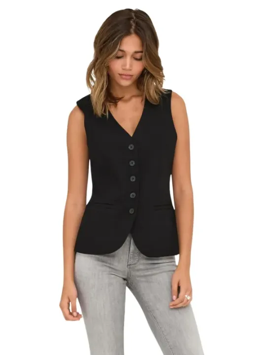 Jacqueline De Yong Damen Weste Schwarz | online kaufen