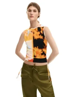 Desigual Damen Top Orange mieten - Flex-Fashion Verleih