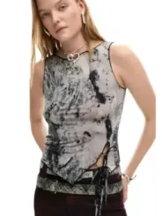 Desigual Damen Top Grau | online kaufen