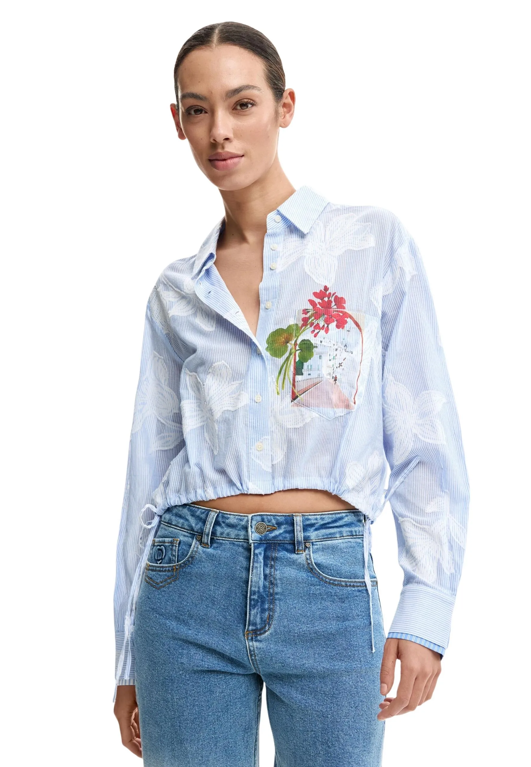 Desigual Damen Hemd Azurblau 514676