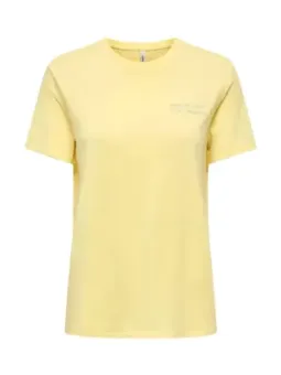 Miete Only Damen T-Shirt Gelb aus Bio-Baumwolle - Flex-Fashion