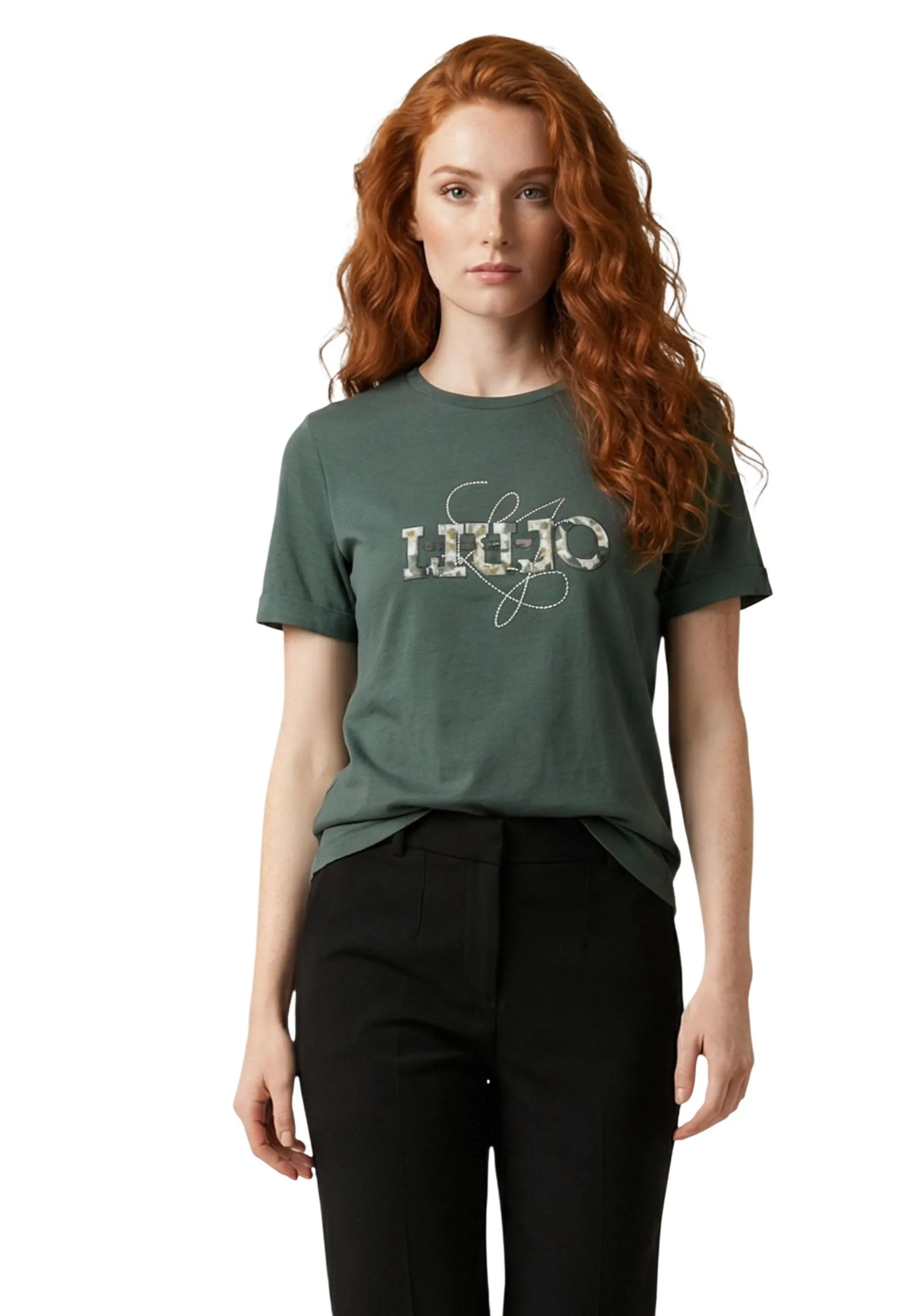 Liu Jo Damen T-Shirt Grün 515641
