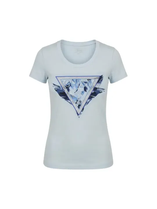 Guess Damen T-Shirt Azurblau | online kaufen