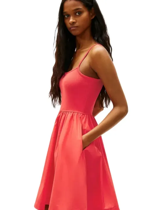 Tommy Hilfiger Jeans Damen Kleid Rot | online kaufen