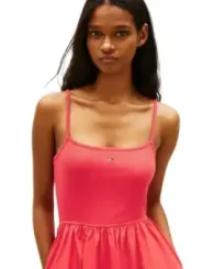 Tommy Hilfiger Jeans Damen Kleid Rot | online kaufen