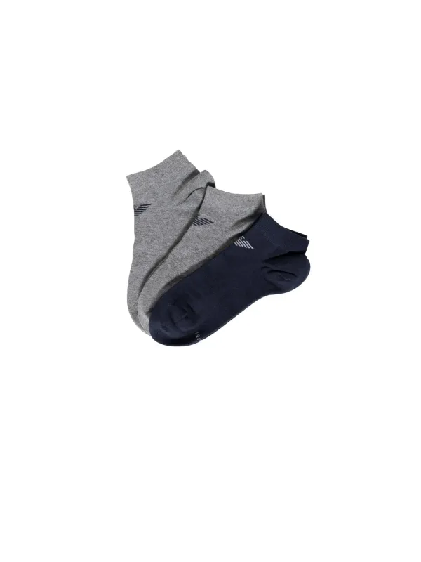 Armani Socken Zweierpack Grau Schwarz