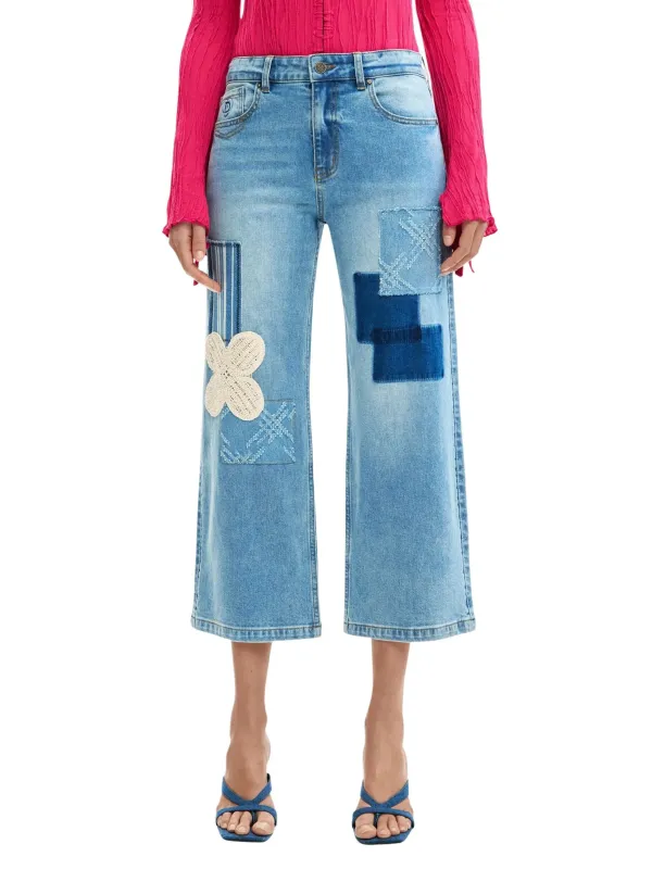 Desigual Damen Jeans Azurblau | online kaufen