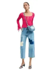 Desigual Damen Jeans Azurblau | online kaufen