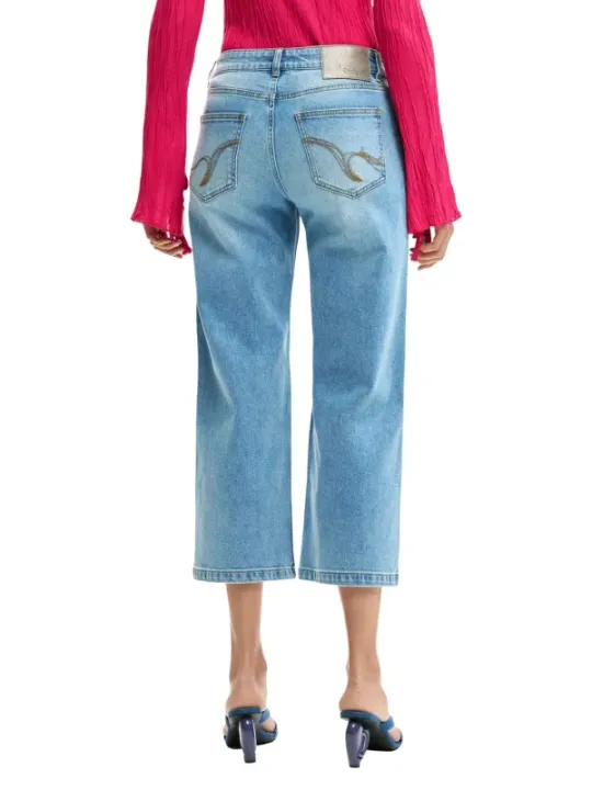 Desigual Damen Jeans Azurblau | online kaufen
