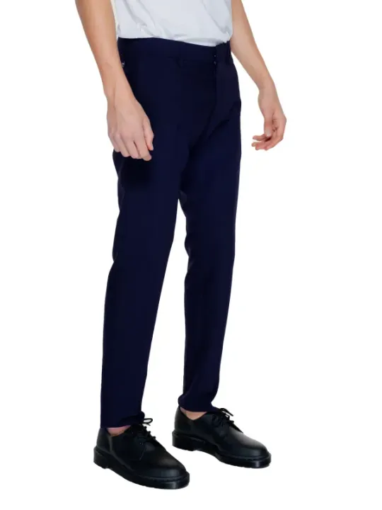 Dunkle blaue Herren Stoffhose