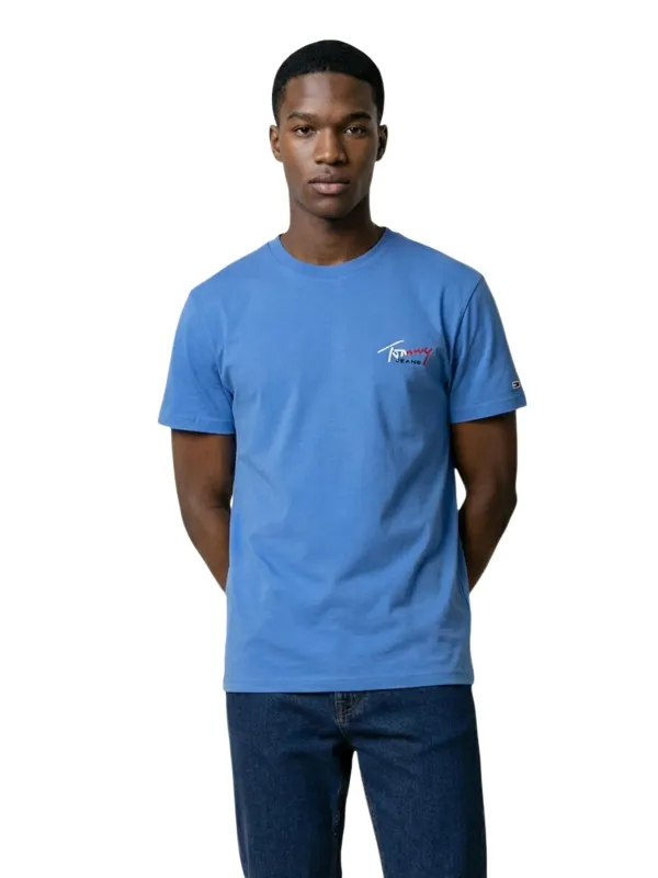 Tommy Hilfiger Jeans Herren T-Shirt Türkis | online kaufen