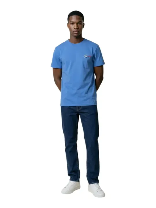 Tommy Hilfiger Jeans Herren T-Shirt Türkis | online kaufen