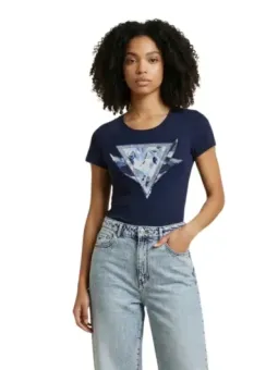 Guess Damen T-Shirt Blau mieten – Flex-Fashion Verleih