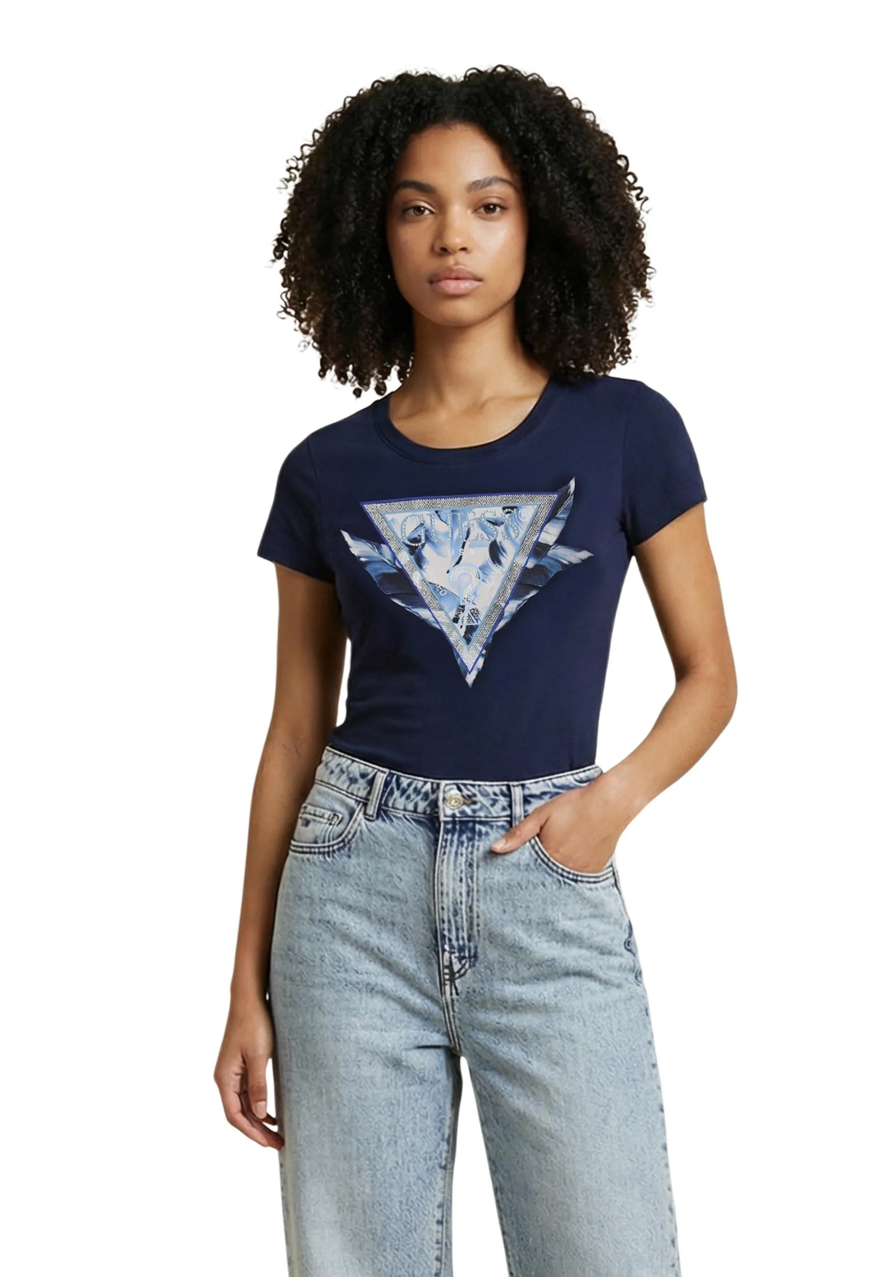Guess Damen T-Shirt Blau 515273