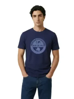 Napapijri Herren T-Shirt Blau mieten - Flex-Fashion Verleih