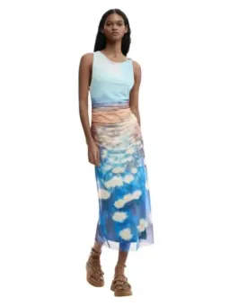 Mieten Sie das Desigual Damenkleid Azurblau für Frühling/Sommer