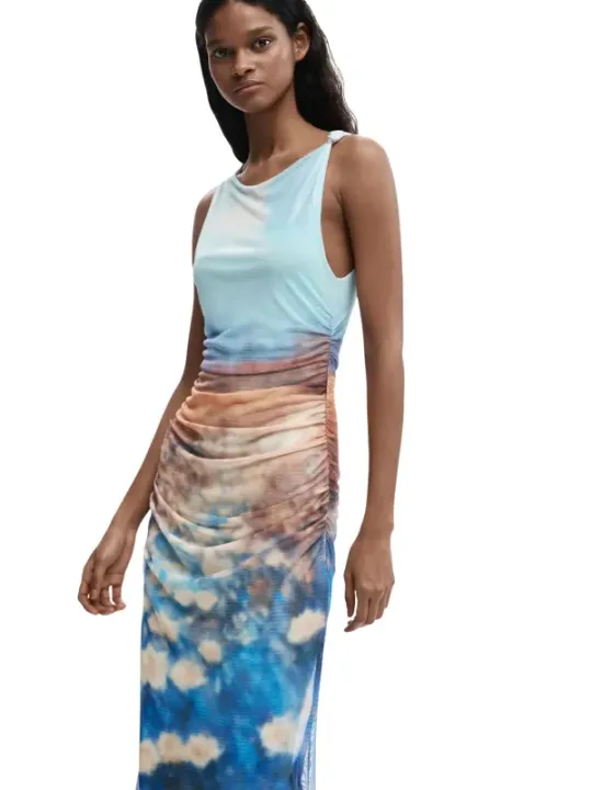 Desigual Damen Kleid Azurblau | online kaufen