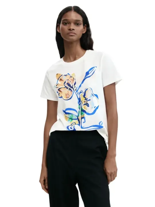 Desigual Damen T-Shirt Weiß | online kaufen