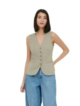 Jacqueline De Yong Damen Weste Beige | online kaufen