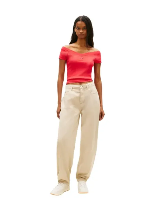 Tommy Hilfiger Jeans Damen T-Shirt Rot | online kaufen