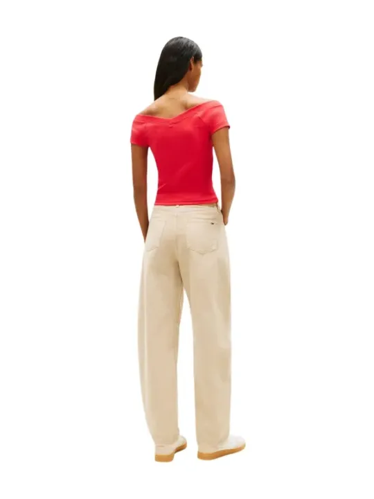 Tommy Hilfiger Jeans Damen T-Shirt Rot | online kaufen