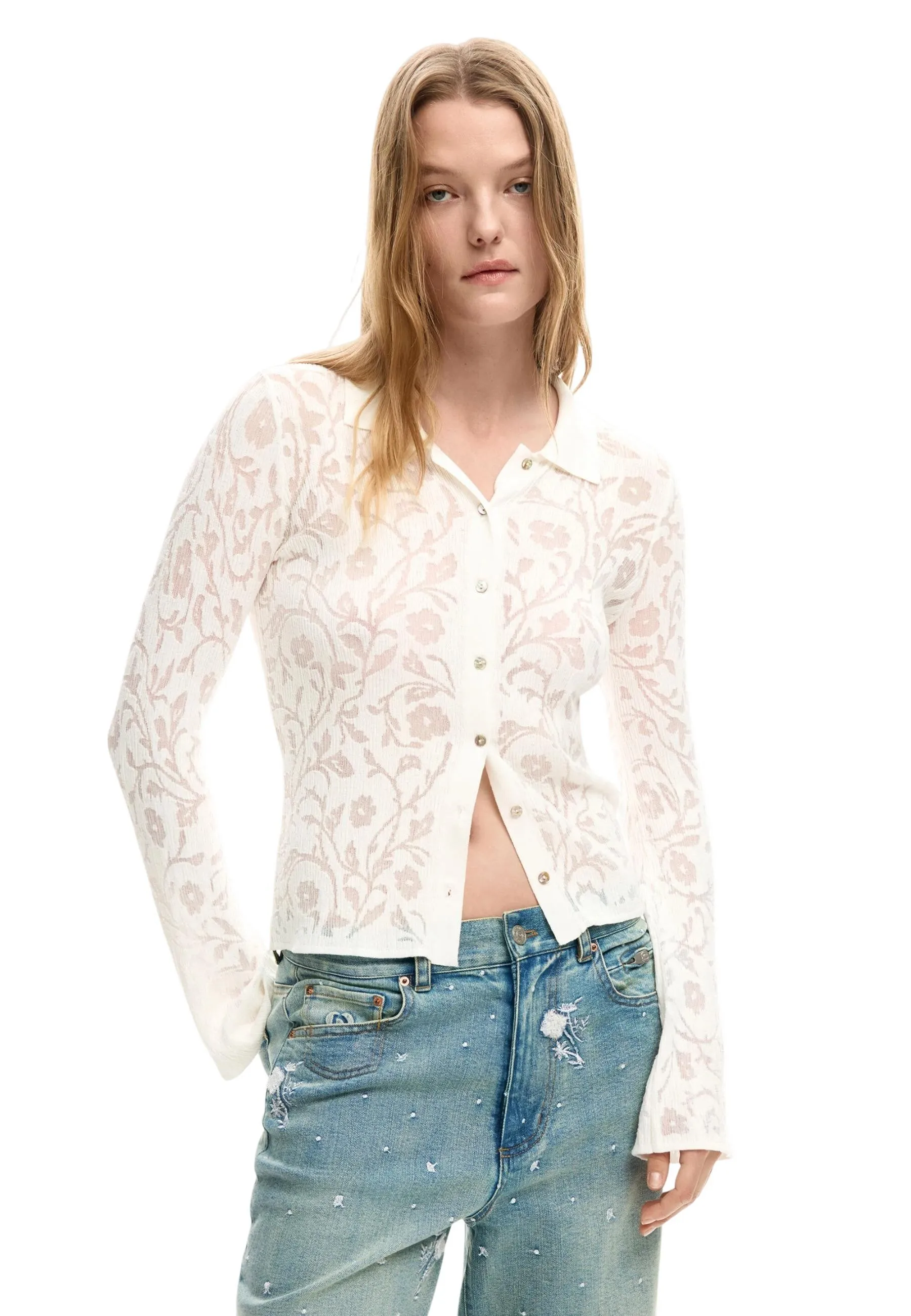 Desigual Damen Hemd Weiß 514690