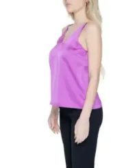 Buntes ärmelloses Vila-Oberteil mit V-Ausschnitt