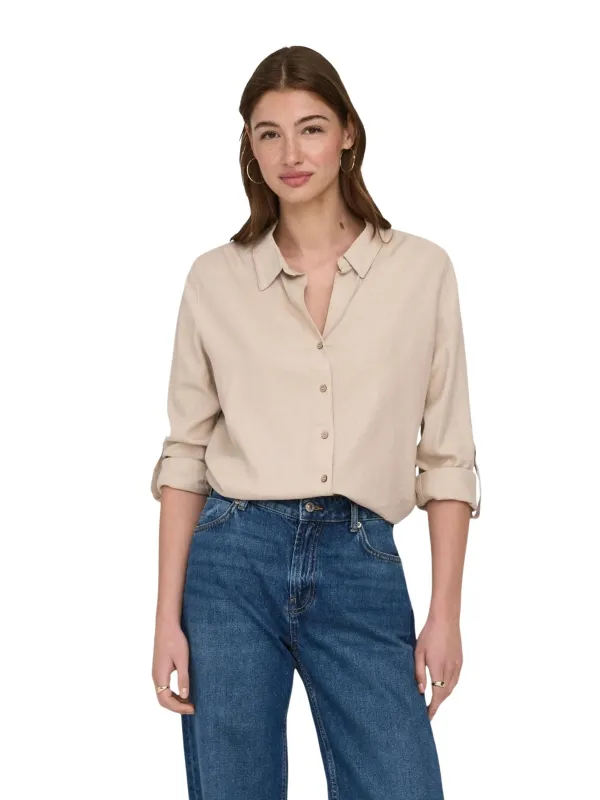 Only Damen Hemd Beige | online kaufen
