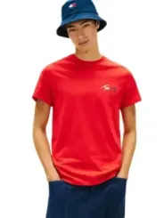 Tommy Hilfiger Jeans Herren T-Shirt Rot | online kaufen