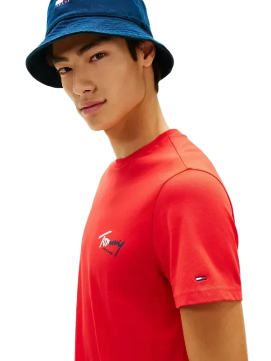 Tommy Hilfiger Jeans Herren T-Shirt Rot | online kaufen