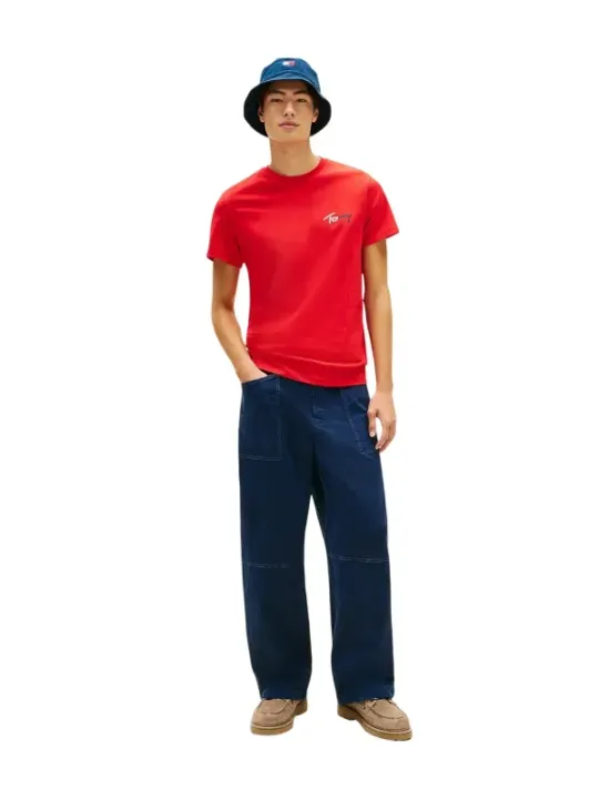 Tommy Hilfiger Jeans Herren T-Shirt Rot | online kaufen