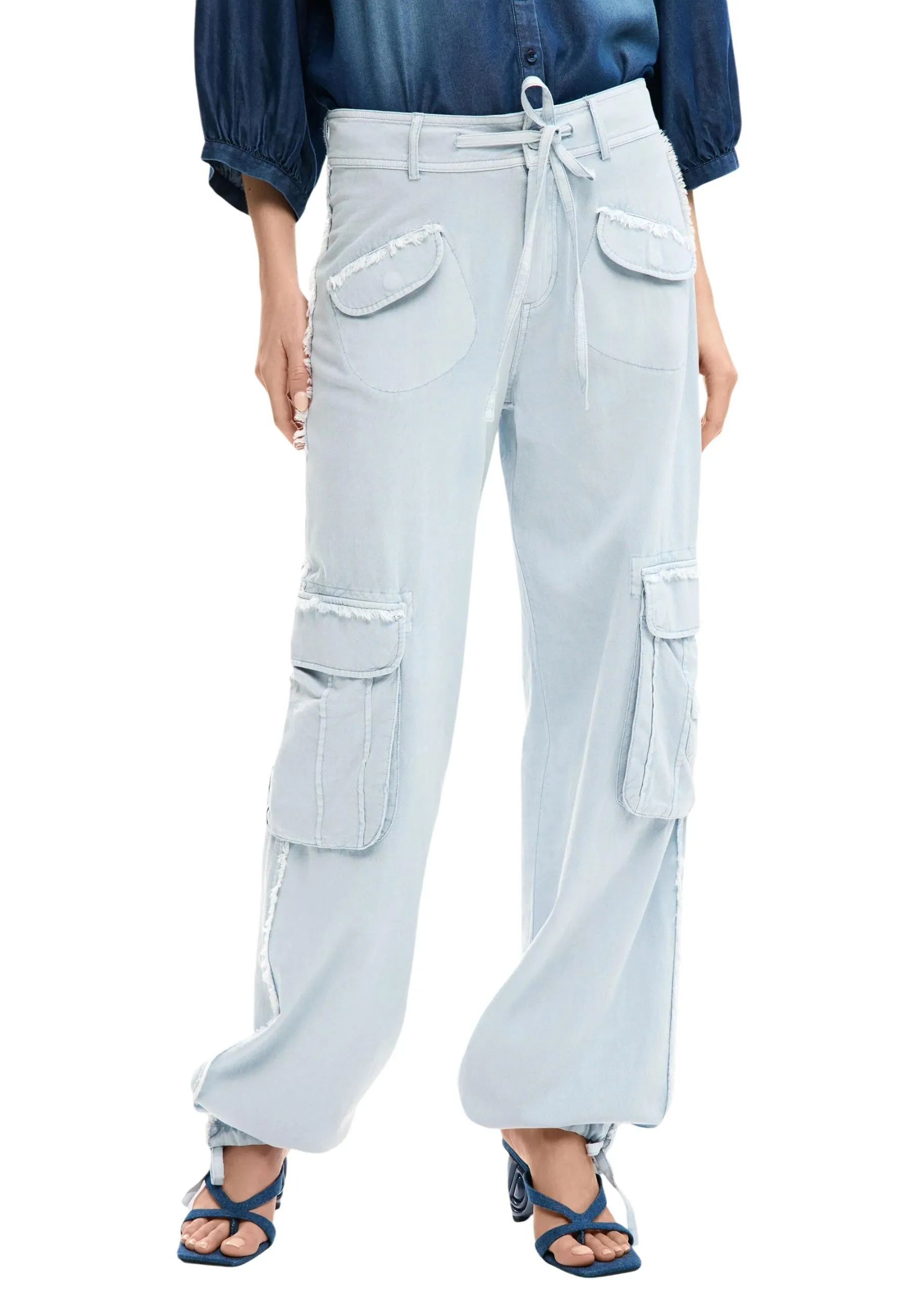 Desigual Damen Hose Azurblau 514686