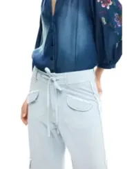 Desigual Damen Hose Azurblau | online kaufen