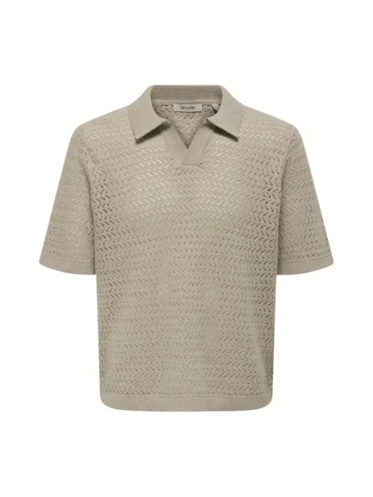 Only & Sons Herren Polo Beige | online kaufen