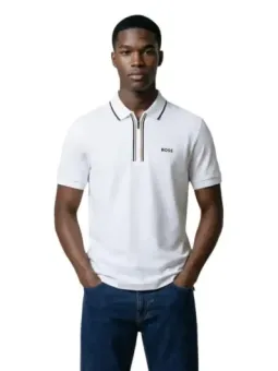 Boss Herren Polo Weiß mieten - Flex-Fashion Verleih-Shop