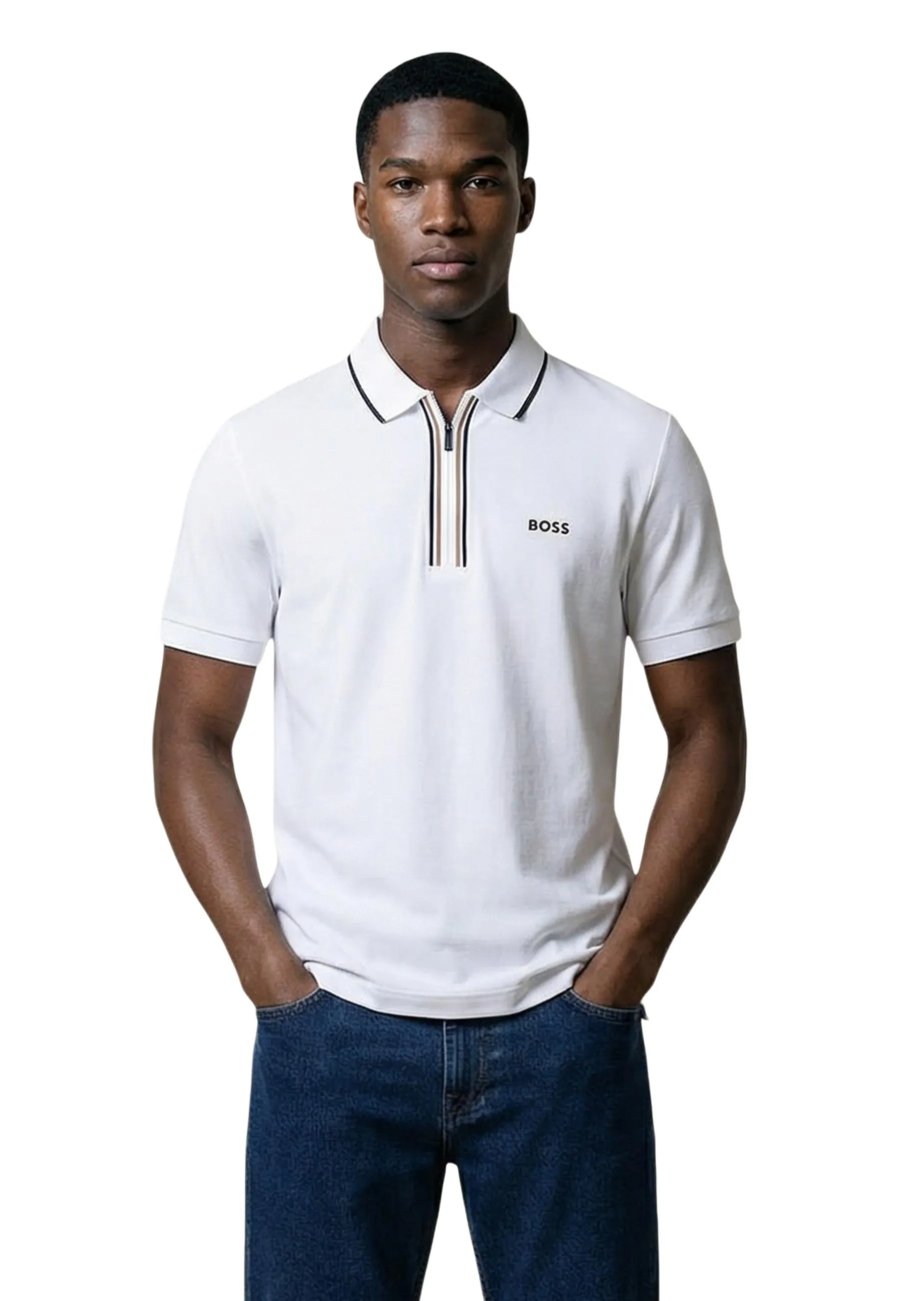 Boss Herren Polo Weiß 515493