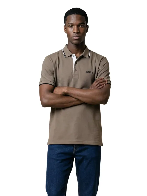Boss Herren Polo Beige | online kaufen