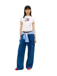Tommy Hilfiger Jeans Damen T-Shirt Weiß | online kaufen