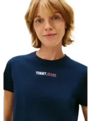 Tommy Hilfiger Jeans Damen T-Shirt Blau | online kaufen