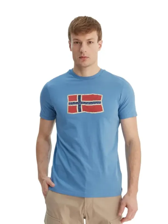 Napapijri Herren T-Shirt Azurblau | online kaufen
