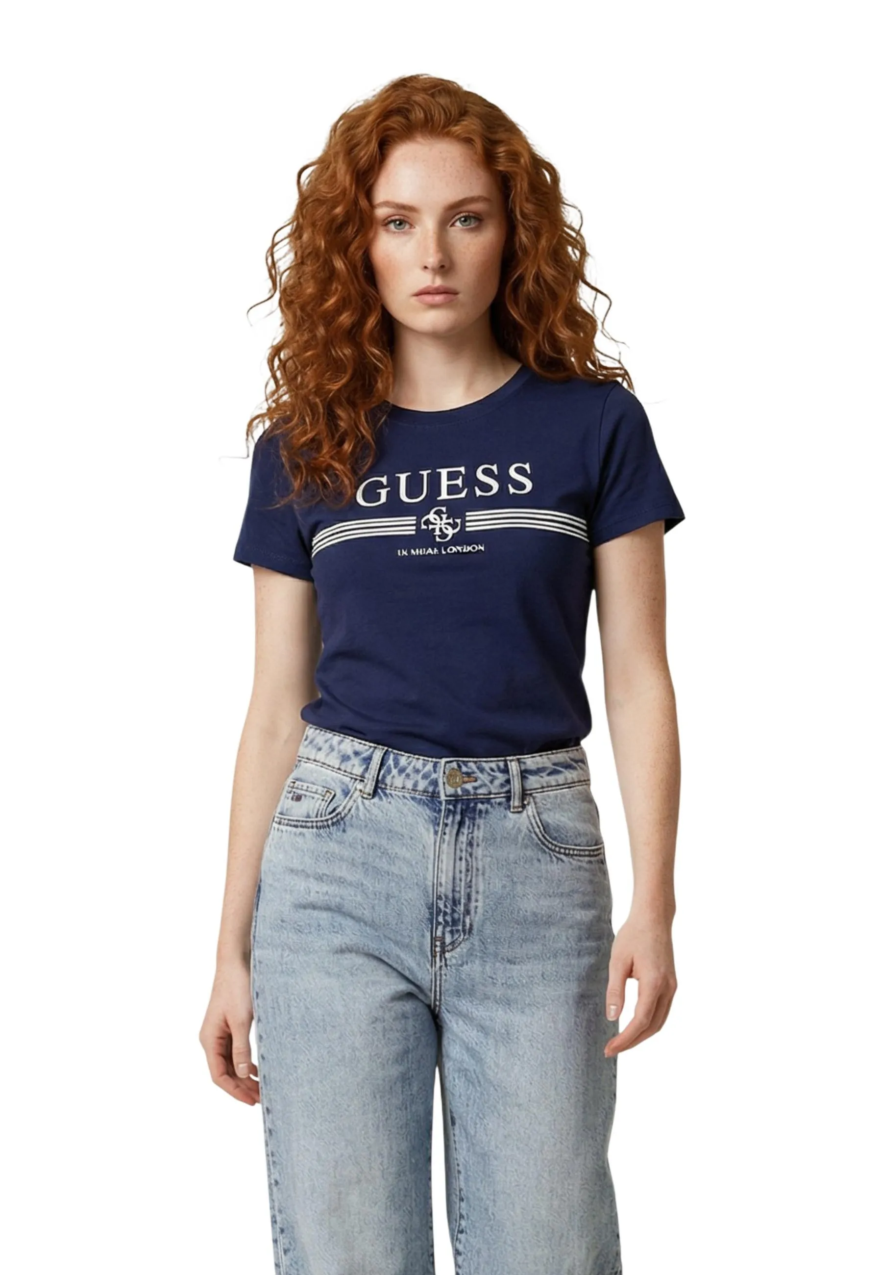 Guess Damen T-Shirt Blau 514472