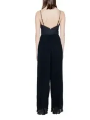 Schwarzer Guess Jumpsuit mit Rüschen