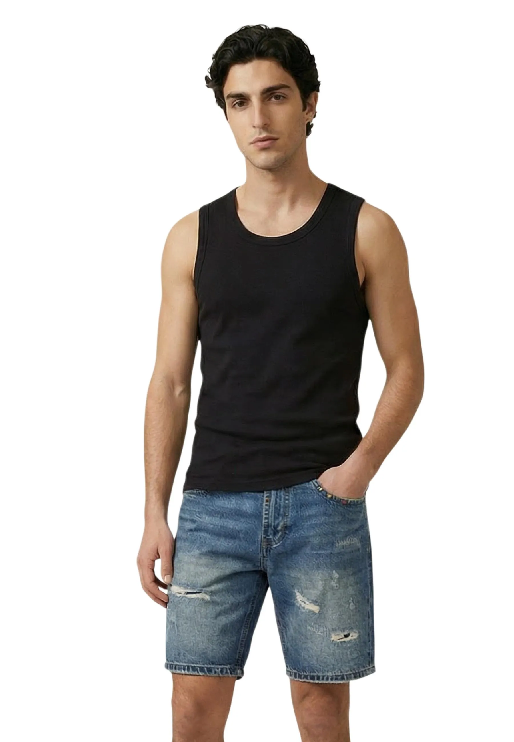 Herren Tank-Tops Schwarz 513385