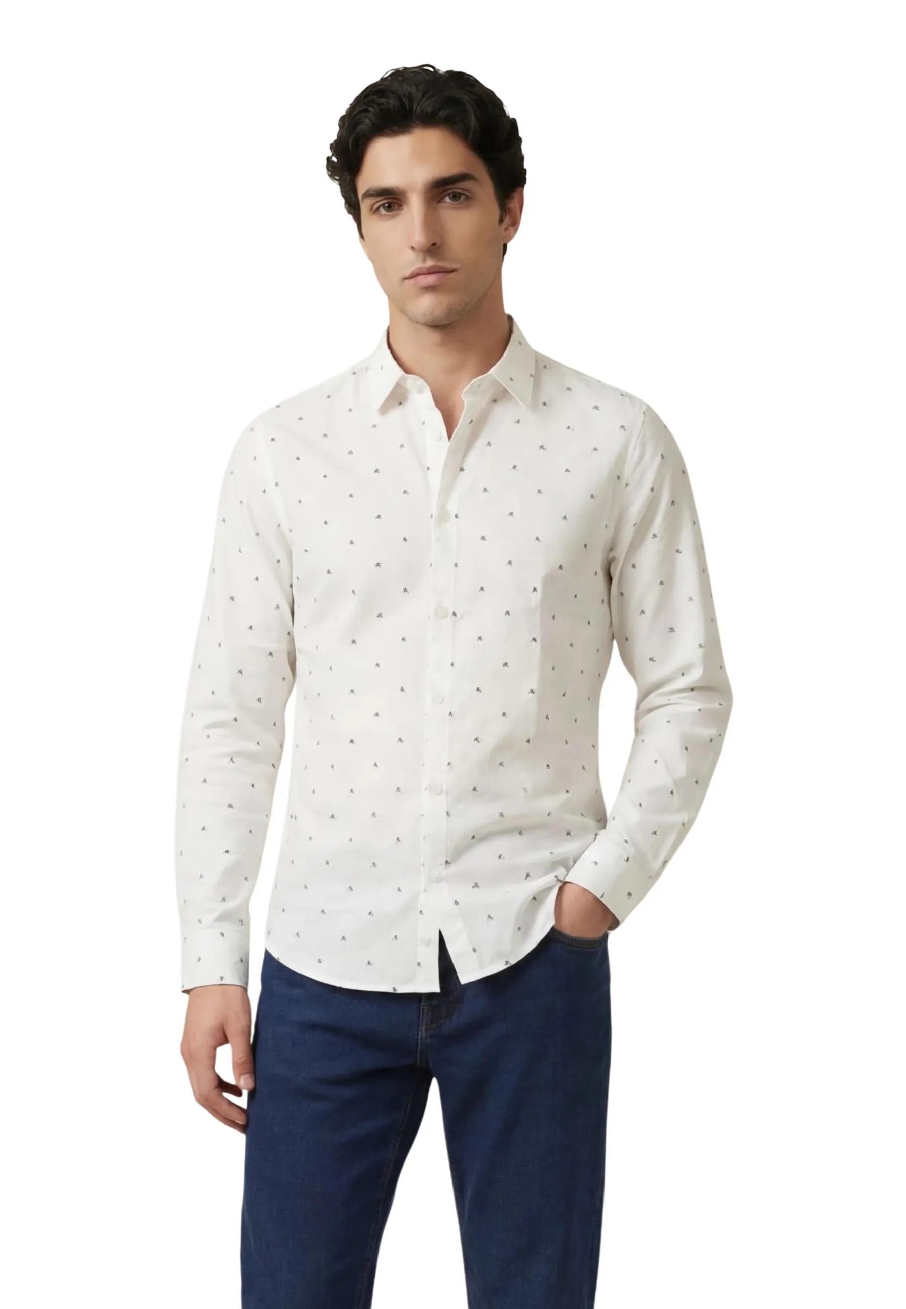 Herren Hemd Weiß 514465