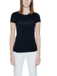 Guess Logo schwarzes Damen T-Shirt