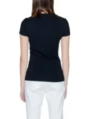 Marineblaues Damen T-Shirt mit Rundhalsausschnitt