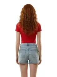 Tommy Hilfiger Jeans Damen T-Shirt Rot | online kaufen