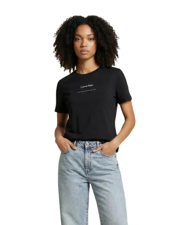 Calvin Klein Jeans Damen T-Shirt Schwarz | online kaufen