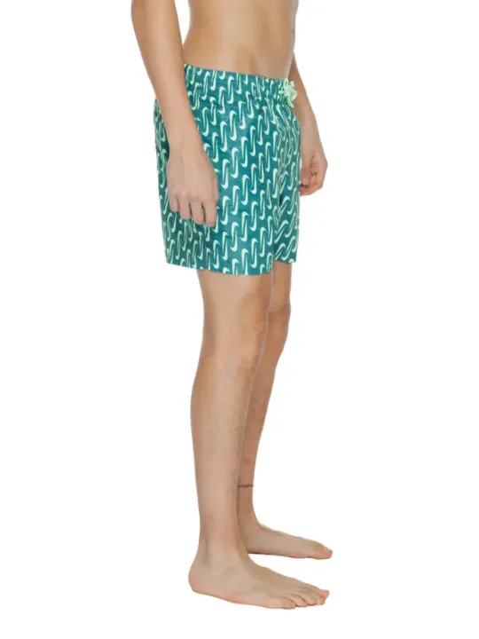 Grüne Nike Schwimmhose mit Muster